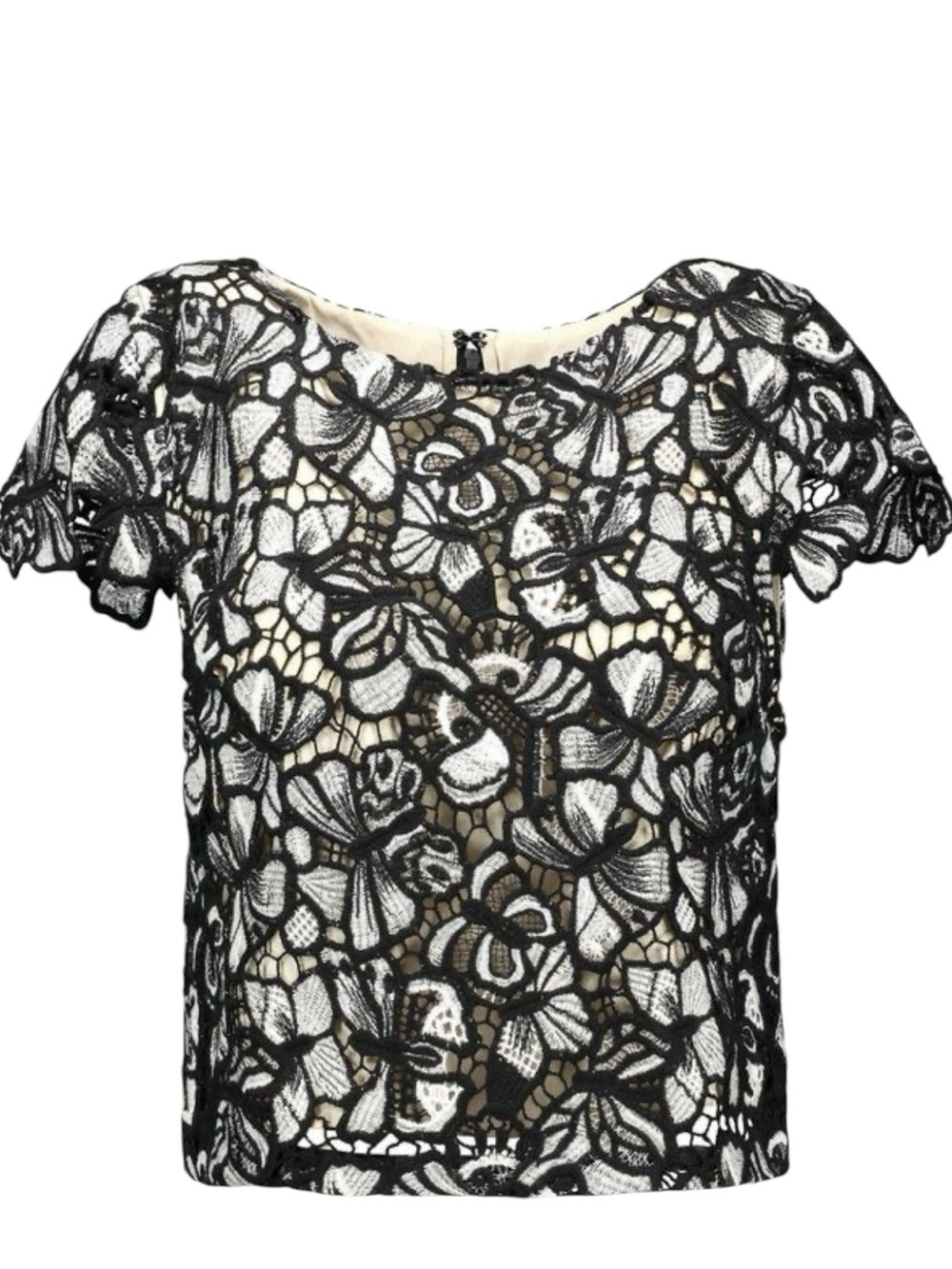 Alice + Olivia Eve Butterfly Lace Top size S excellent condition